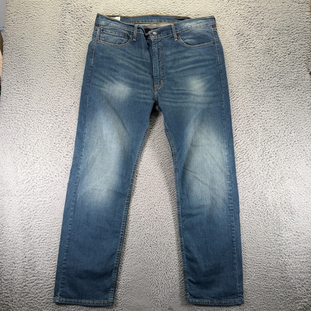 Levi's 505 Jeans Men's 40x32 Blue Cotton Denim Straight Workwear Faded Stretch